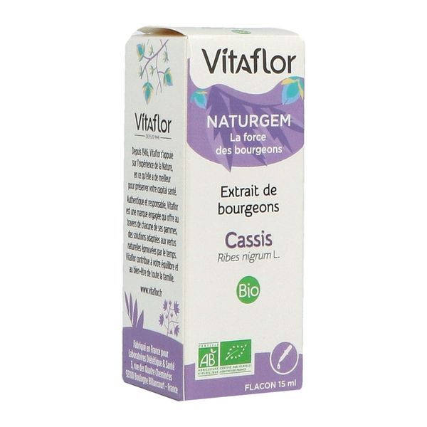 BOURGEONS CASSIS VITAFLOR BIO Solution buvable, complément alimentaire à base de plantes, fl 15 ml