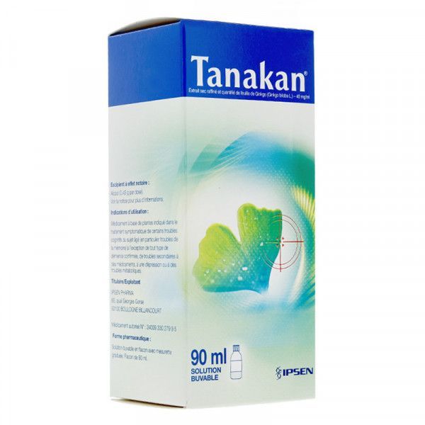 Tanakan 40 Mg/Ml Solution Buvable 1 Flacon(S) En Verre Jaune(Brun) De 90 Ml Avec Mesurette(S) Graduee(S)