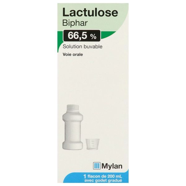 LACTULOSE VIATRIS Solution buvable 66,5 %, flacon 200 ml avec gobelet-doseur