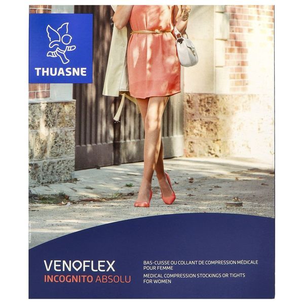 VENOFLEX 2 INCOGNITO ABSOLU Collant médical de compression classe 2, femme, ambré, normal, taille 2, paire