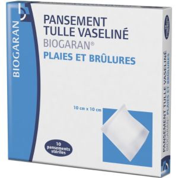 Biogaran Conseil Pansement Tulle Vaseline Plaies Et Brulures 10 Cm X 10 Cm Boite 10*10