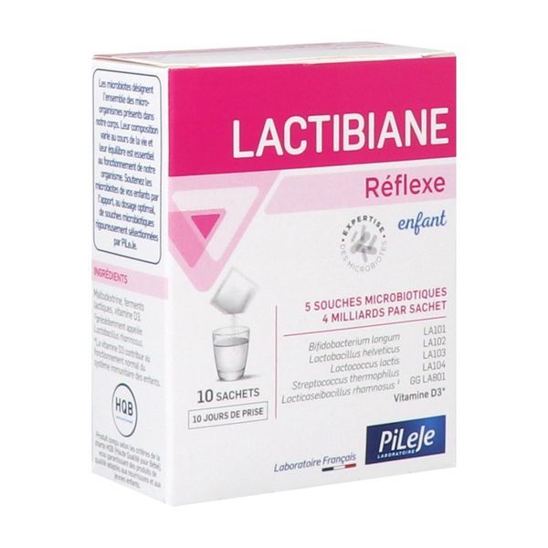 Lactibiane Reflexe ENFANT  -  Boîte de 10 sachets de 1g