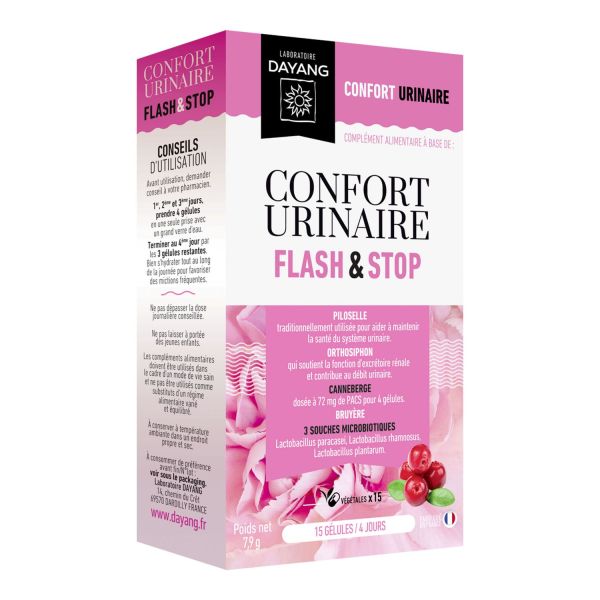 Dayang Confort urinaire flash & stop - 15 gélules