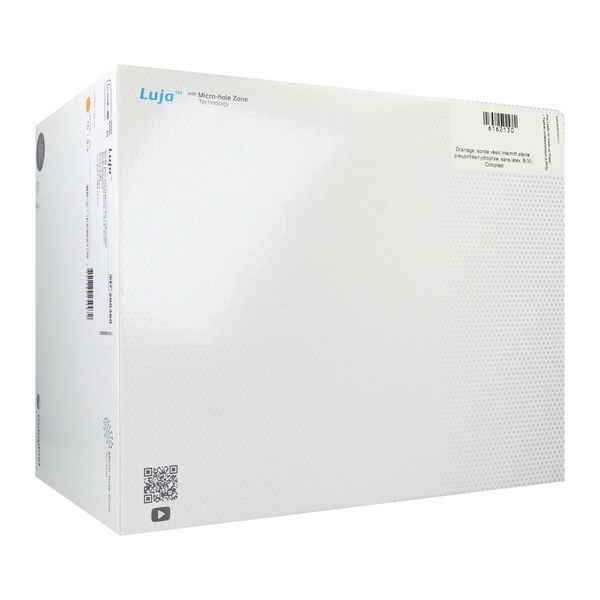 LUJA HOMME STANDARD Sonde vésicale type nélaton, autolubrifiée, zone de drainage microperforée, CH 16, code couleur orange (ref. 200360), bt 30