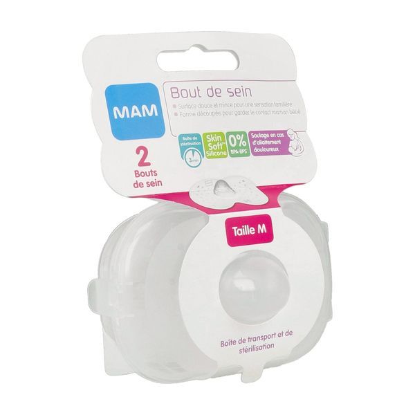 MAM BOUT DE SEIN Bout de sein en silicone, médium, diamètre 20 mm (ref. 132548), bt 2