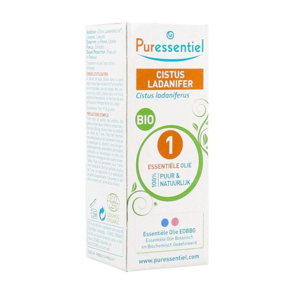 PURESSENTIEL HUILE ESSENTIELLE BIO Huile essentielle de ciste ladanifère HEBBD, fl 5 ml