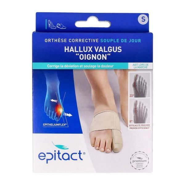 EPITACT ORTHESE CORRECTIVE Orthèse pour Hallux valgus, à base d'EpitheliumFlex, small (ref. 0521), unité