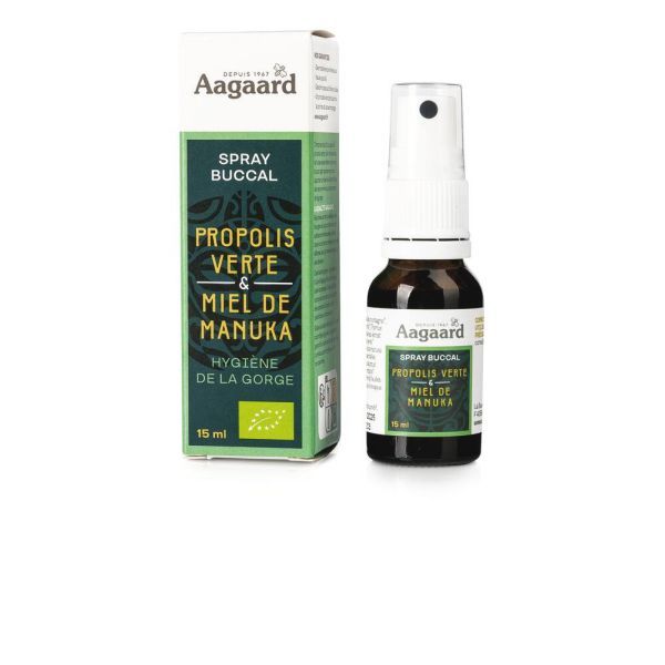 Aagaard Spray buccal Propolis verte et Miel de Manuka - 15 ml