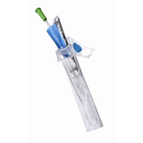 FLOCATH QUICK Sonde vésicale prélubrifiée droite, type Nélaton, pour femme, CH 14, code couleur vert, bt 30