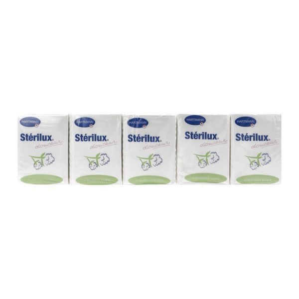 Mouchoir STERILUX 10 etuis pocket - Lot 10 x 10