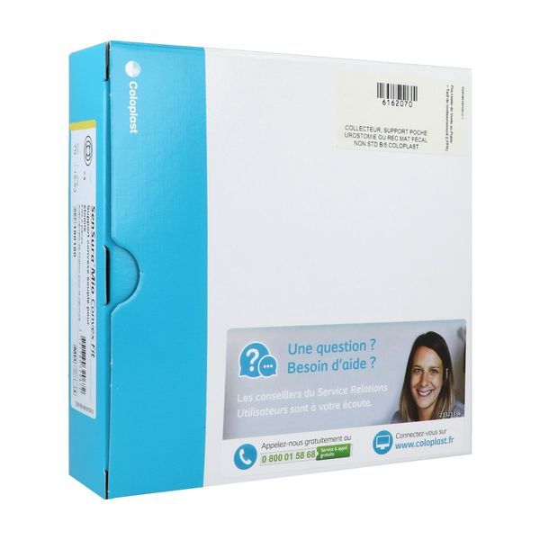 SENSURA MIO FLEX SUPPORT CONVEXE Support porte-poche convexe, souple, système 2 pièces, à couplage adhésif, 70 mm, découp de 15 mm à 53 mm (ref. 180180), bt 5