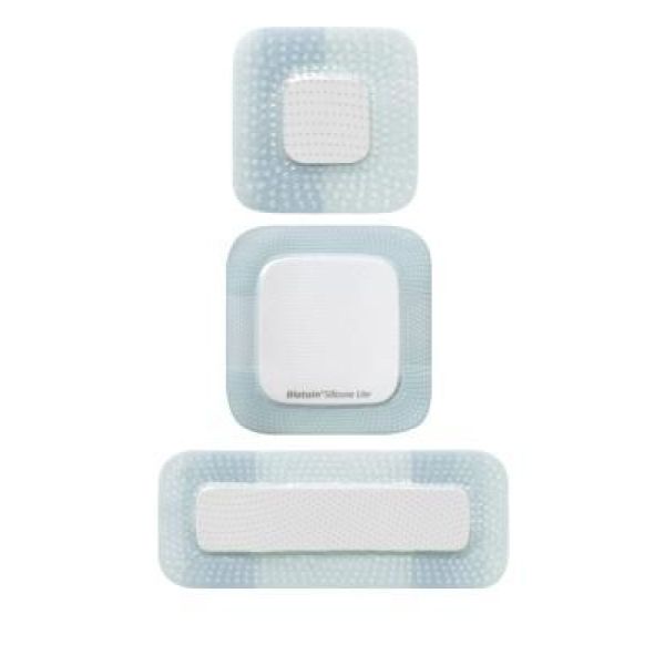 Biatain® Silicone Lite - 3DFIT Technology - Boîte de 5 pansements hydrocellulaires adhésifs - 5 x 5 cm Référence: 334520