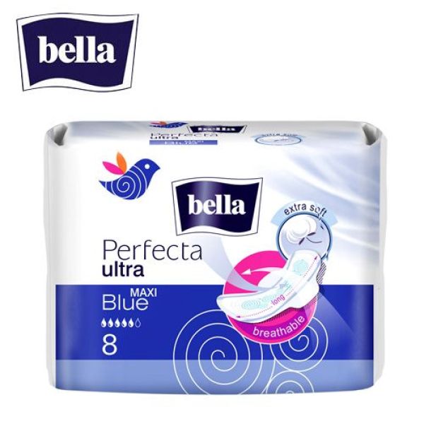Bella Perfecta Jour Ultra Maxi Blue Serviette Sachet 8