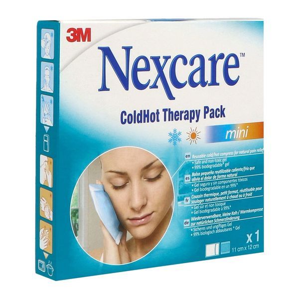 NEXCARE COLDHOT MINI Coussin réutilisable pour cryothérapie ou thermothérapie, gel biodégradable, unité