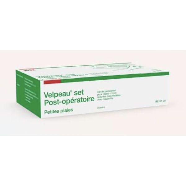 VELPEAU SET POST - OPERATOIRE PETITES PLAIES Set de réfection de pansement pour petite plaie suturée, non infectée, bt 3
