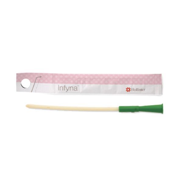INFYNA Sonde vésicale hydrophile autolubrifiée, droite, Nélaton, courte, pour femme, CH 12, code couleur blanc (ref. 88121), bt 30