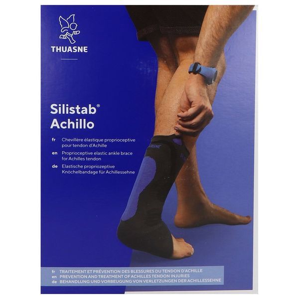 SILISTAB ACHILLO NOUVELLE VERSION Chevillère pour tendon d'Achille avec talonnettes amortissantes, superposables, taille 1, unité