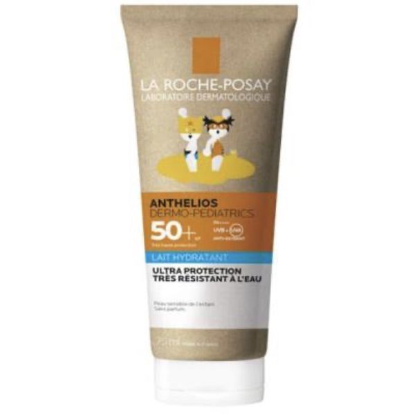 ANTHELIOS DERMO PEDIATRICS LAIT SOLAIRE SPF 50+ Lait solaire hydratant très haute protection, SPF 50+, tube 75 ml