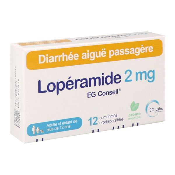 LOPERAMIDE EG CONSEIL 2 mg comprime orodispersible B/12