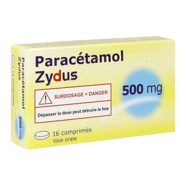 PARACETAMOL ZYDUS 500 mg comprimés B/16