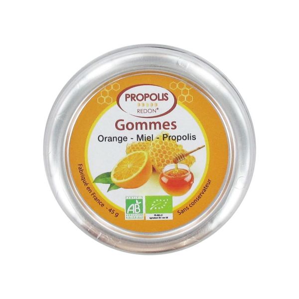 Propolis gommes Orange BIO - Boite 45 g