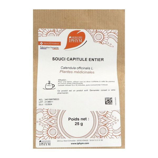 SOUCI FLEUR IPHYM Fleur de souci des jardins, vrac, entière, boîte 25 g