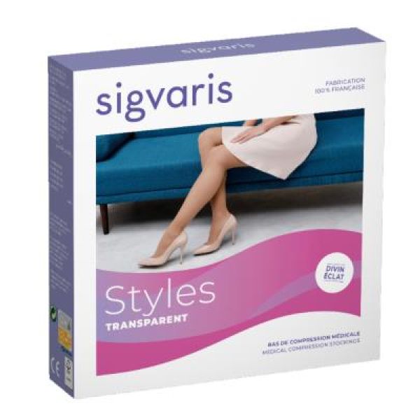 Sigvaris Styles Transparant Classe 2 B130 Bas Autofixant Large Normal 2