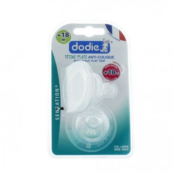 Dodie Tetine Plate Debit 5 En Silicone Extra Souple 2Eme Age +18 Mois Boite 2