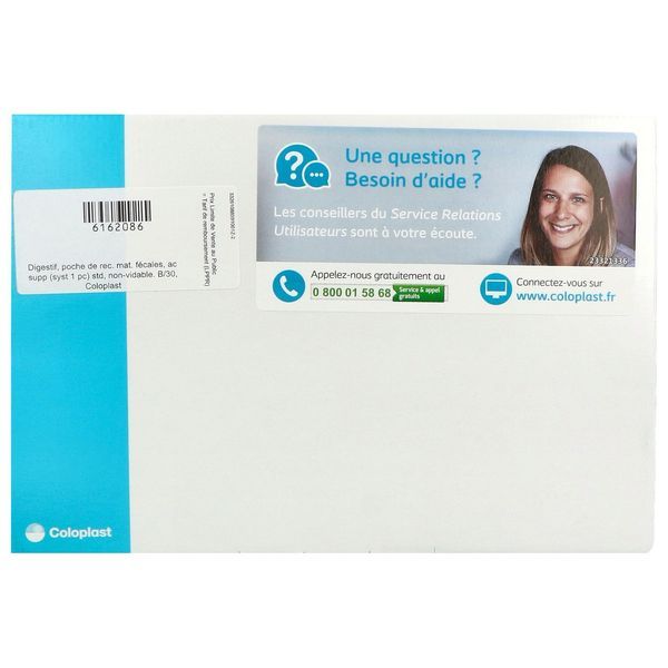 SENSURA MIO VISIO POCHE FERMEE MAXI Poche fermée système 1 pièce, à découper, textile neutre opaque, gris, diamètre 35 mm à 45 mm (ref. 108849), bt 30