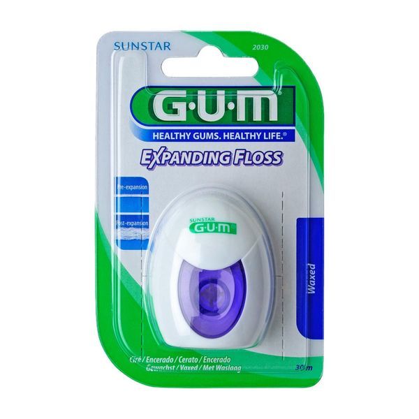 GUM EXPANDING FLOSS Fil dentaire expansible légèrement ciré en nylon, unité