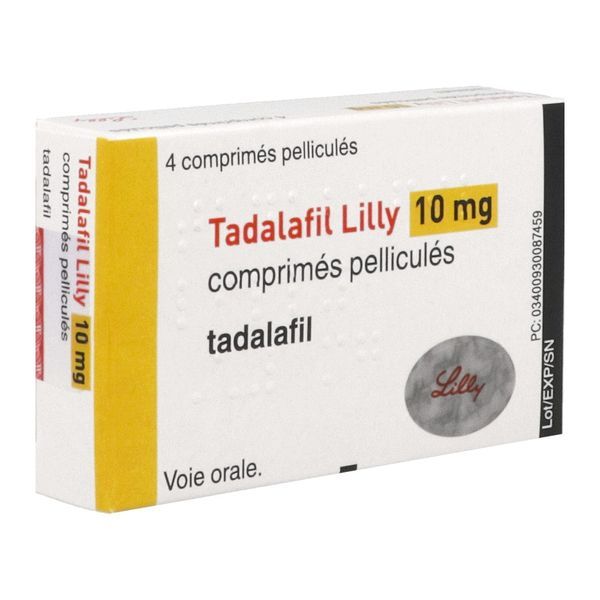 TADALAFIL COMPRIME PELICULE 10 MG BOITE DE 4