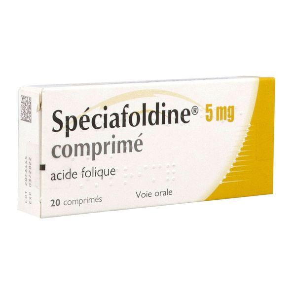 SPECIAFOLDINE Comprimé 5 mg, boîte 20
