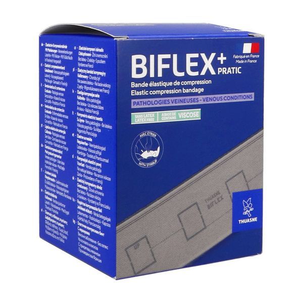 BIFLEX PLUS N° 17 FORTE PRATIC Bande de compression, élastique, étalonnée à allongement moyen avec étrier, 4 m x 10 cm, unité