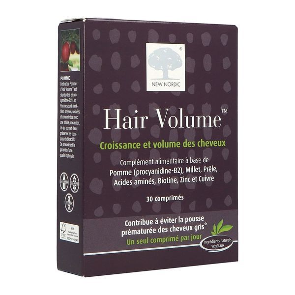 HAIR VOLUME CROISSANCE ET VOLUME DES CHEVEUX Comprimé, complément alimentaire à visée capillaire, bt 30
