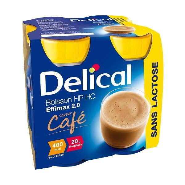 Delical Boisson 2.0 Effimax Cafe Liquide Bouteille 200 Ml Bt 4