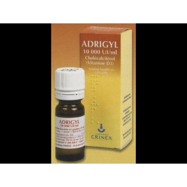 Adrigyl 10 000 Ui/Ml (Cholecalciferol) Solution Buvable En Gouttes 10 Ml En Flacon Avec Compte-Gouttes