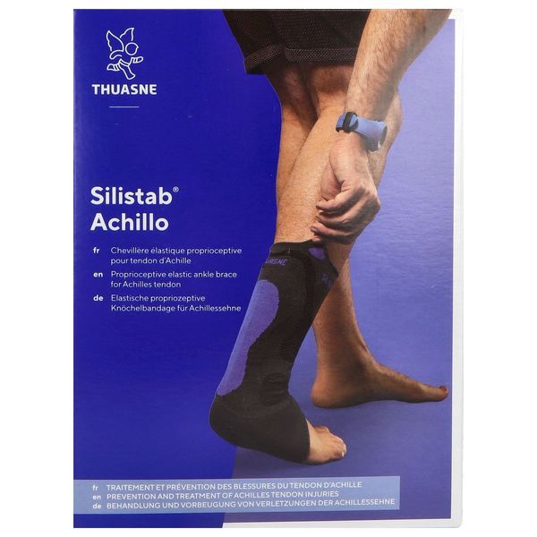 SILISTAB ACHILLO NOUVELLE VERSION Chevillère pour tendon d'Achille avec talonnettes amortissantes, superposables, taille 2, unité