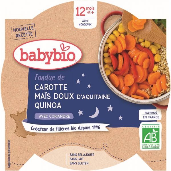 Babybio P'tit plat Légumes au Quinoa Bio - dès 12 mois - 230 g