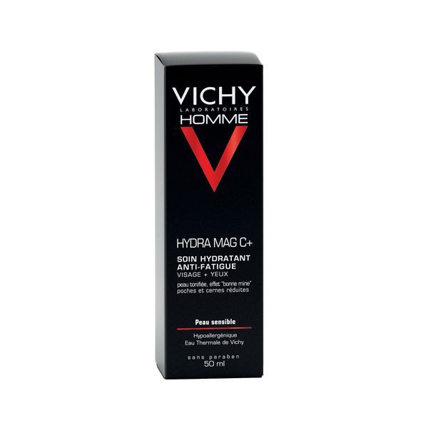 VICHY HOMME HYDRA MAG C+ SOIN HYDRATANT ANTIFATIGUE Soin hydratant antifatigue au magnésium et vitamine C, fl 50 ml