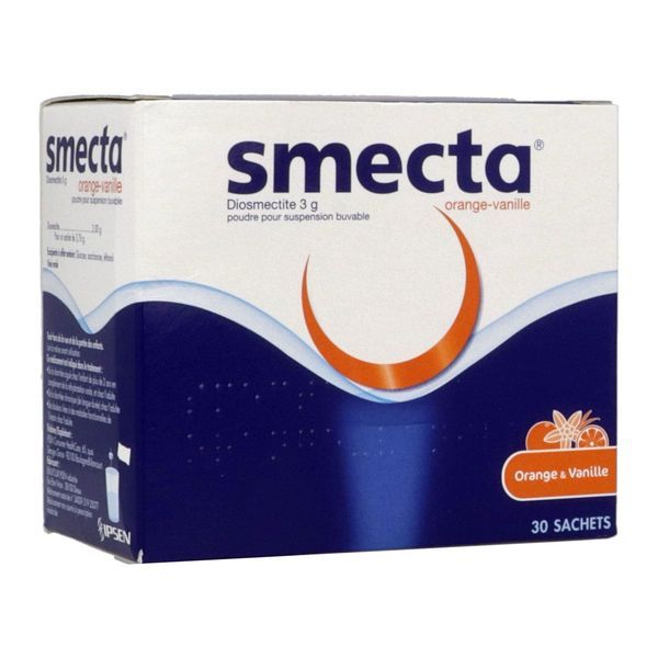 SMECTA ORANGE VANILLE Poudre pour suspension buvable 3 g, boîte 30 sachets 3 g