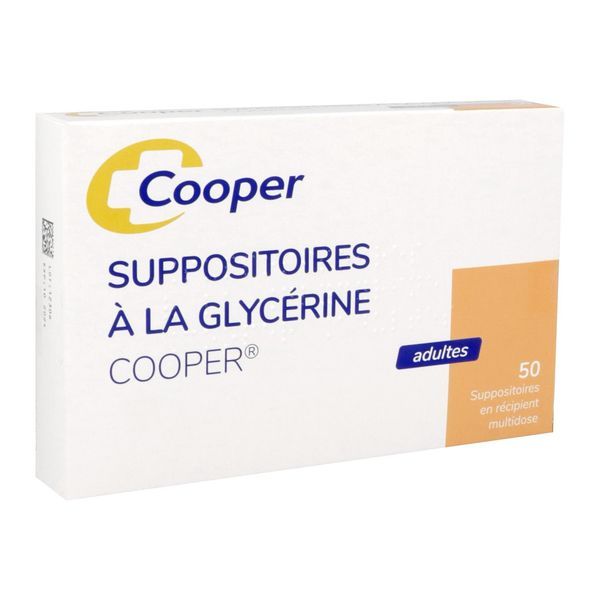 SUPPOSITOIRES A LA GLYCERINE COOPER ADULTE Suppositoire, boîte 50