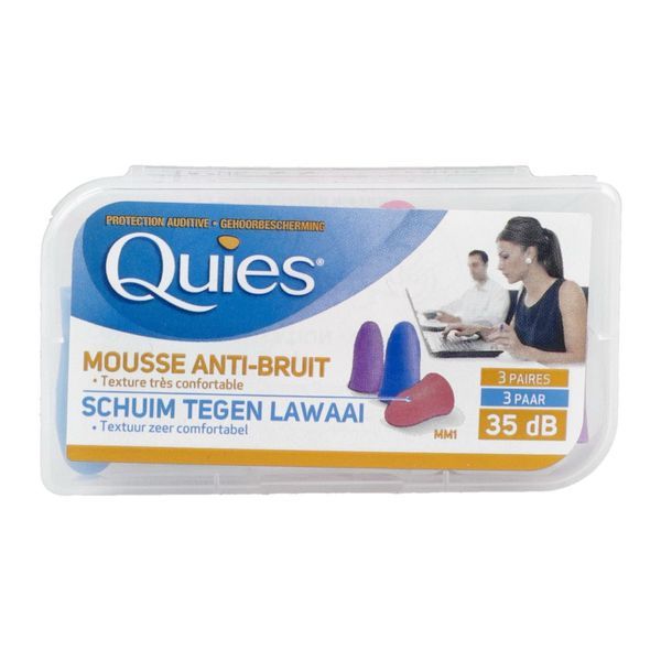 Quies Disco Protection Auditive Mousse Confort x3 paires