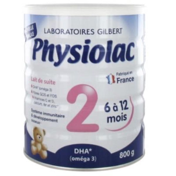 PHYSIOLAC 2 Lait de suite pour nourrisson 2ème âge, bt 800 g