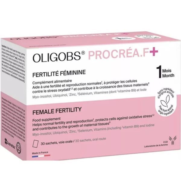 OLIGOBS PROCREA.F+ Poudre à diluer, complément alimentaire pour l'infertilité féminine, bt 30