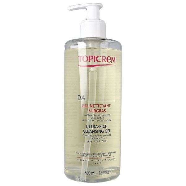 Topicrem Peaux Atopiques DA Gel Nettoyant Surgras 500 ml
