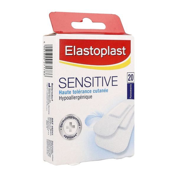 ELASTOPLAST SENSITIVE Pansement prédécoupé, haute tolérance cutanée, bt 20