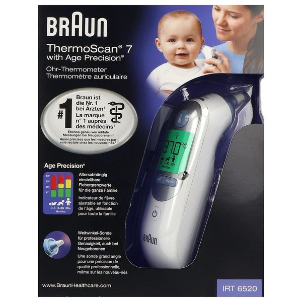 BRAUN THERMOSCAN 7 Thermomètre auriculaire électronique avec fonction Age Precision, unité