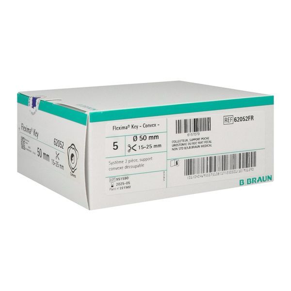FLEXIMA KEY SUPPORT Support porte-poche convexe, à découper, diamètre 50 mm (ref. 62052FR), bt 5