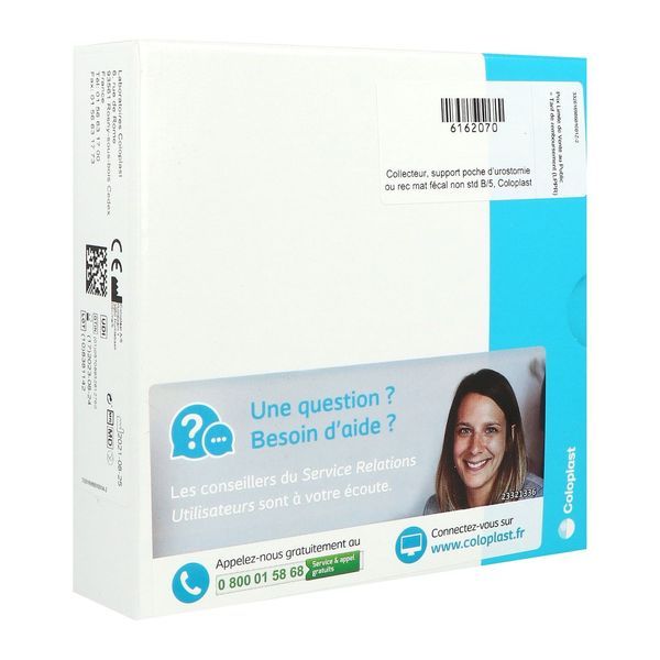 SENSURA MIO FLEX SUPPORT CONVEX FIT SUPPORT Support porte-poche semi-convexe, système 2 pièces, à couplage adhésif, 50 mm, découp. de 25 mm à 30 mm (ref. 169860), bt 5