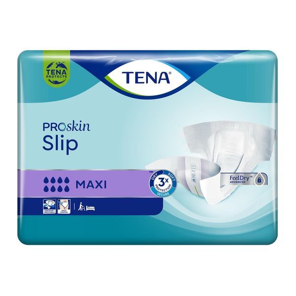 TENA SLIP MAXI Change complet hypoallergénique, sans latex, pour incontinence urinaire, small (ref. 710500-08), sac 24